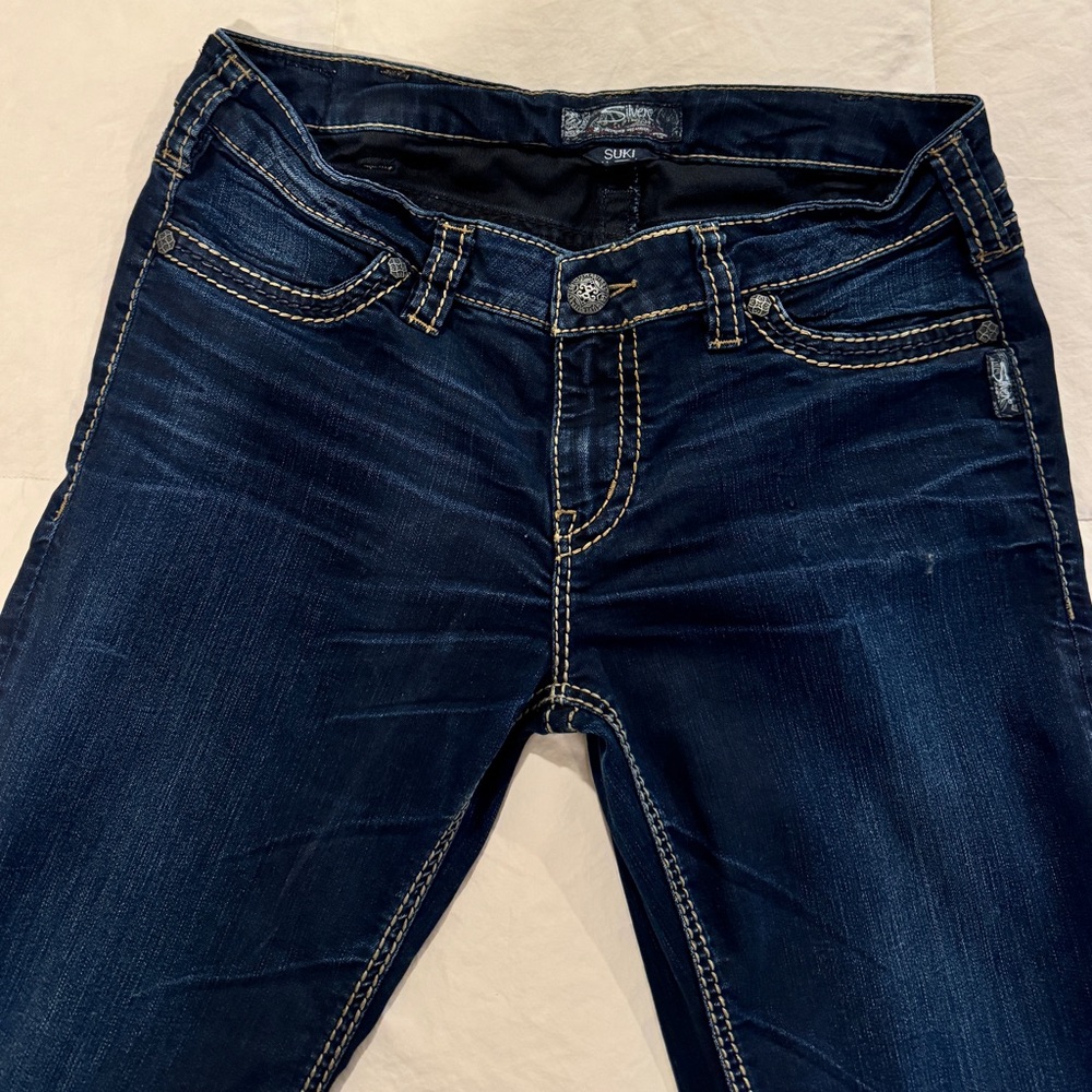 Dark Blue Skinny Jeans for Women - Picture 6 of 6